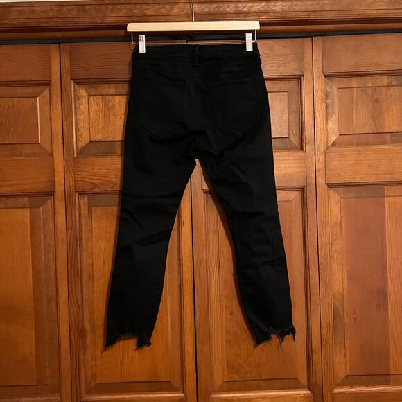 NWT Abercrombie & Fitch Mid Rise Super Skinny Ankle Jeans Distressed Black 27/4S - Picture 8 of 13